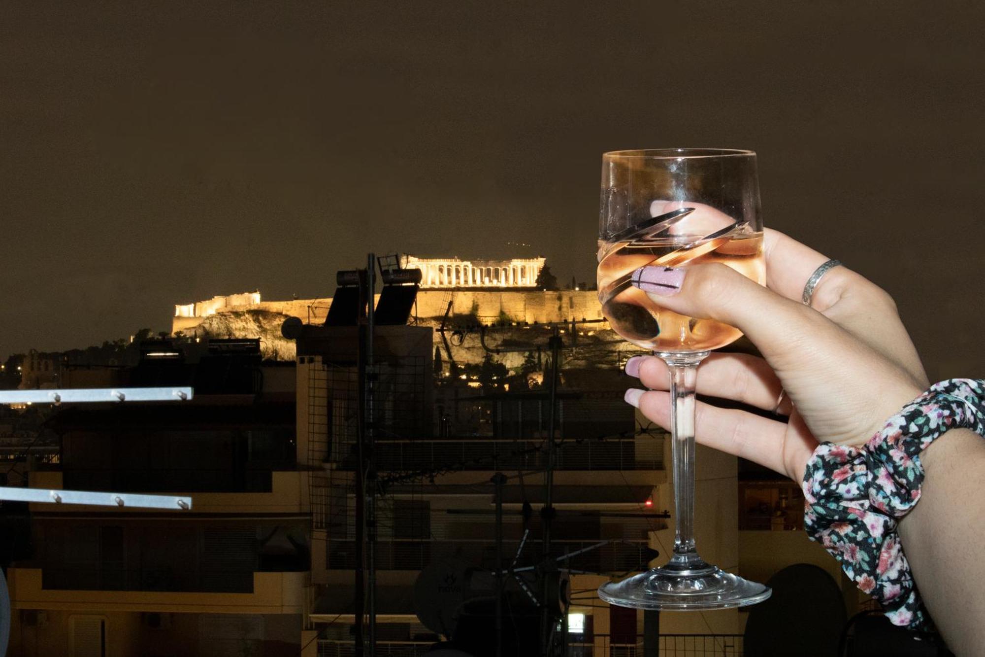 Apartament Acropolis Rooftop View, 200M From Neos Kosmos Metro Station Ateny Zewnętrze zdjęcie